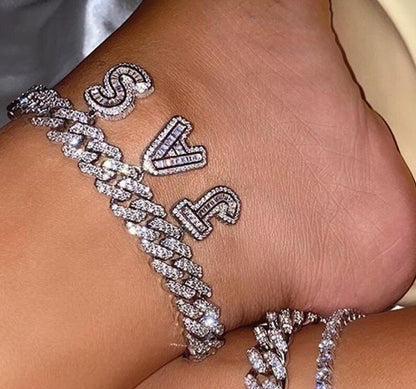 Zircon Cuban Anklet