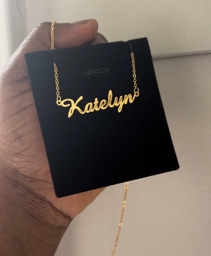 Custom Script Necklace