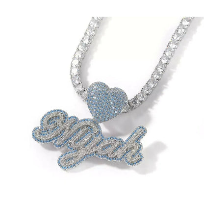 Icy Blue Custom Necklace