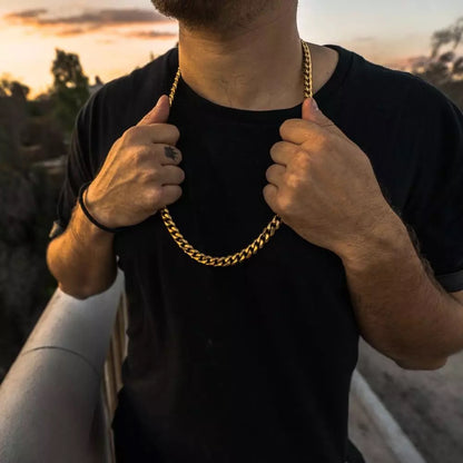 Solid Miami Cuban Gold Necklace