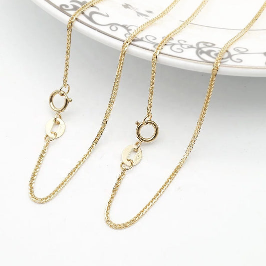 14K Wheat Gold Chain