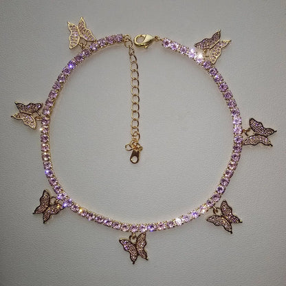 Butterfly Clustered Anklet