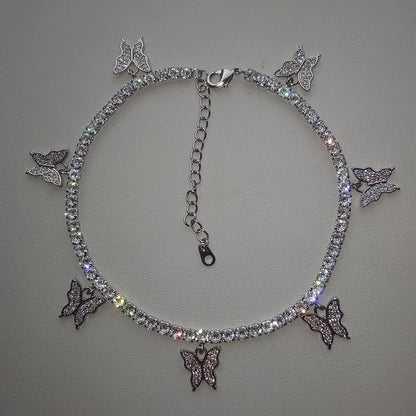 Butterfly Clustered Anklet