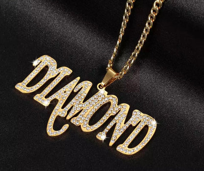 Diamond Link Letter Necklace