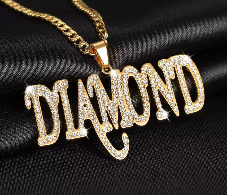 Diamond Link Letter Necklace