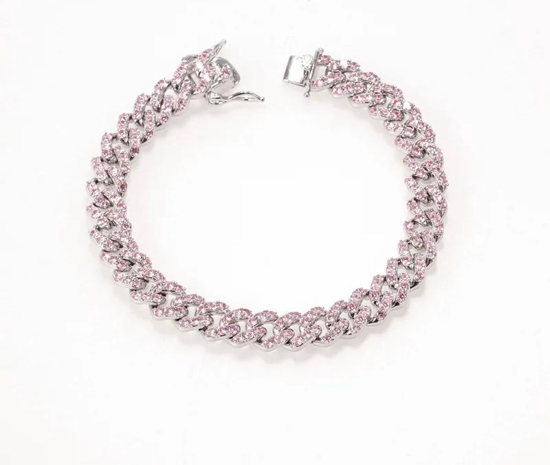 Pink Miami Cuban Anklet