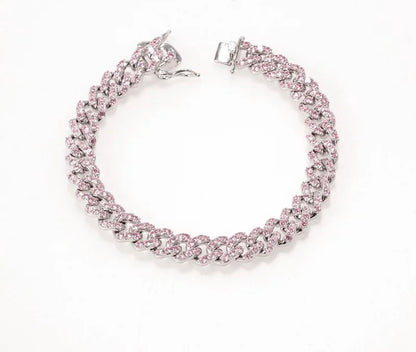 Pink Miami Cuban Anklet