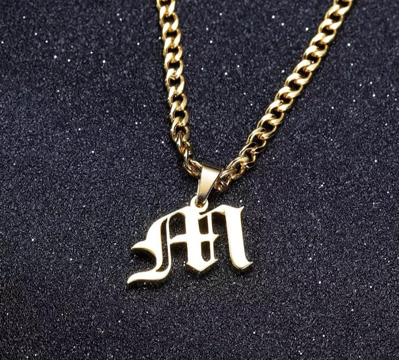 Vintage Initial Custom Necklace