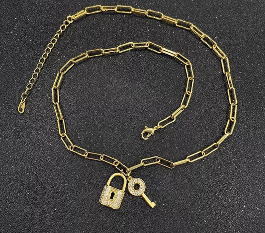 Linked Lock necklace